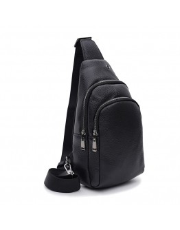 Мужской кожаный рюкзак - слинг Keizer K1kx327-black