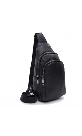 Мужской кожаный рюкзак - слинг Keizer K1kx327-black