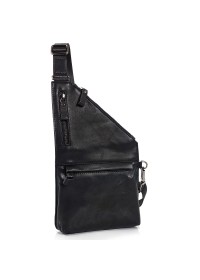 Слинг черный тонкий мужской Tiding Bag S-JMD10-8707A