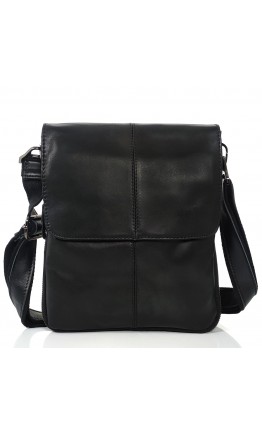 Мужская кожаная черная сумка на плечо Bexhill S-N2-8005A-2