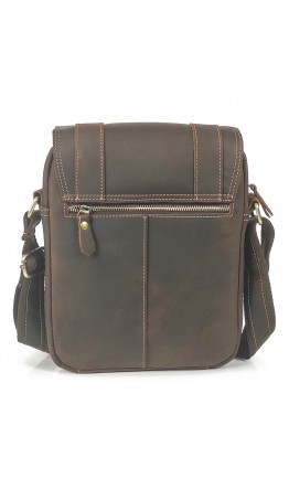 Кожаная коричневая сумка на плечо из винтажной кожи Tiding Bag T1172-kr
