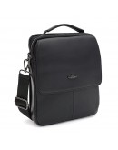 Фотография Мужская кожаная черная сумка - барсетка черная Ricco Grande T1tr0044bl-black