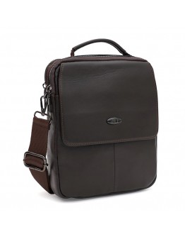 Мужская кожаная коричневая сумка - барсетка Ricco Grande T1tr0044br-brown