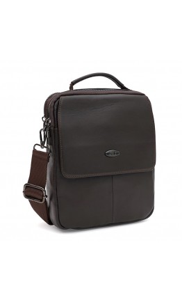 Мужская кожаная коричневая сумка - барсетка Ricco Grande T1tr0044br-brown