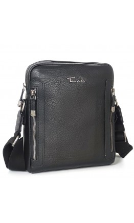 Мужская сумка через плечо черная кожаная Tavinchi TV-F-SM8-1007A