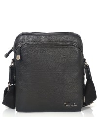 Мужская сумка через плечо черная кожаная Tavinchi TV-F-SM8-9686-4A