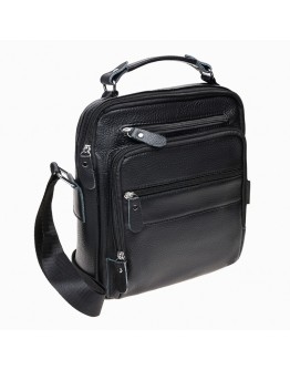Черная мужская сумка на плечо Borsa Leather K15112-black
