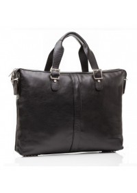Чёрная деловая кожаная мужская сумка Newery N1004GA