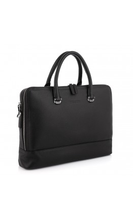 Чёрная кожаная сумка под небольшой ноутбук для мужчин Marco Coverna MC6952-3