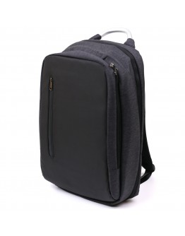 Черный вместительный мужской рюкзак из текстиля Vintage 20490