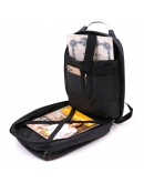 Фотография Черный вместительный мужской рюкзак из текстиля Vintage 20490