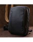 Фотография Черный вместительный мужской рюкзак из текстиля Vintage 20490