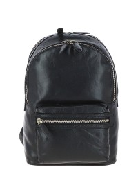 Рюкзак черный кожаный фирменный Ashwood G38 BLACK