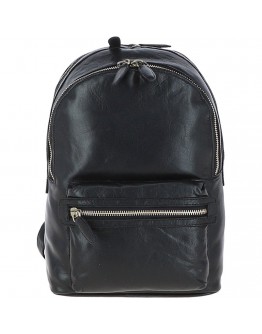Рюкзак черный кожаный фирменный Ashwood G38 BLACK