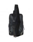Фотография Черная мужская кожаная нагрудная сумка - слинг Ashwood G39 Black