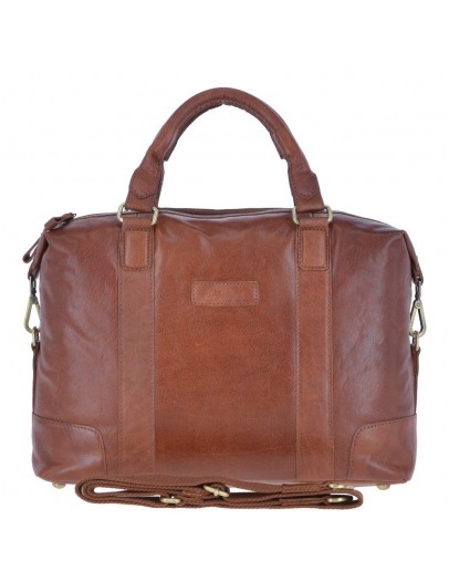 Фотография Кожаная мужская фирменная деловая рыжая сумка Ashwood G34 HONEY