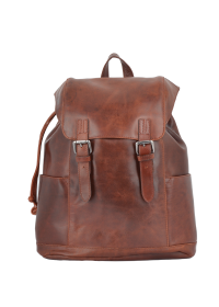 Рюкзак кожаный фирменный рыже-коричневого цвета Ashwood HARVEY TAN