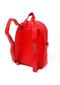 Красный женский кожаный рюкзак небольшого размера Shvigel 16316