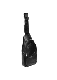 Слинг черный мужской Borsa Leather k16603-black
