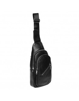 Слинг черный мужской Borsa Leather k16603-black