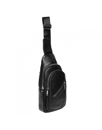 Фотография Слинг черный мужской Borsa Leather k16603-black