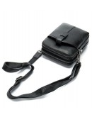Фотография Компактная черная мужская сумка на плечо Vintage 14885