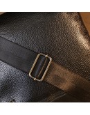 Фотография Кожаная мужская сумка через плечо черная SHVIGEL 11603