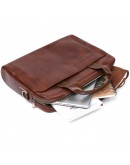 Фотография Кожаная мужская сумка для ноутбука коричневая Vintage 20470