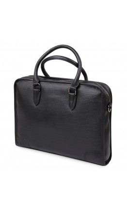 Кожаная мужская сумка для ноутбука черная Vintage 20375
