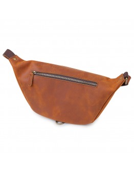 Кожаная мужская коричневая винтажная сумка на пояс Vintage 20371