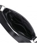 Фотография Мужская черная кожаная сумка на плечо SHVIGEL 11600