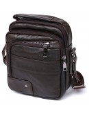 Фотография Кожаная коричневая мужская сумка через плечо Vintage 20458