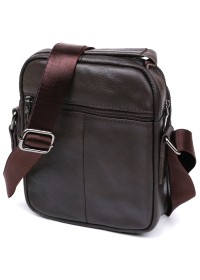 Кожаная коричневая мужская сумка через плечо Vintage 20458