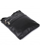 Фотография Кожаная сумка через плечо мужская черная SHVIGEL 11602