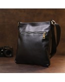 Фотография Кожаная сумка через плечо мужская черная SHVIGEL 11602