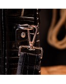 Фотография Черная мужская сумка-портфель из фактурной кожи KARYA 20873
