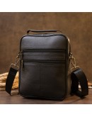 Фотография Кожаная мужская сумка на плечо Vintage 20393 черная