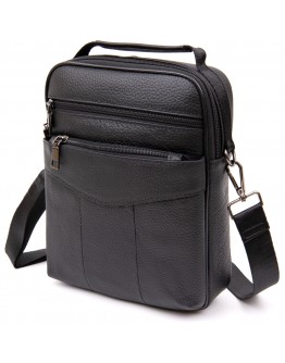 Кожаная мужская сумка на плечо Vintage 20393 черная