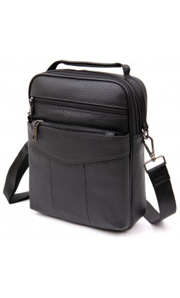 Кожаная мужская сумка на плечо Vintage 20393 черная