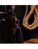 Фотография Кожаная удобная мужская черная сумка - барсетка KARYA 20900