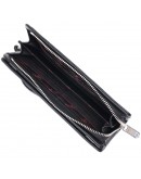 Фотография Черный фирменный кошелек-клатч из натуральной кожи KARYA 21136