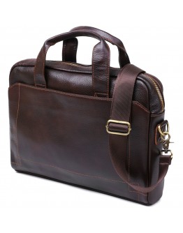 Мужская кожаная сумка-портфель коричневого цвета Vintage 20679