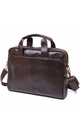 Мужская кожаная сумка-портфель коричневого цвета Vintage 20679
