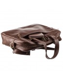 Фотография Мужская кожаная сумка для ноутбука коричневая SHVIGEL 19109