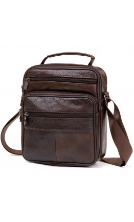 Мужская коричневая сумка на плечо с ручкой Vintage 20456