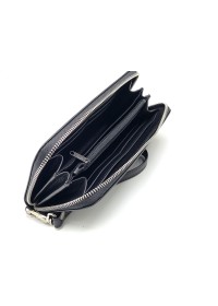 Чёрный мужской кошелёк - клатч на молнии Newery N10003GA
