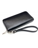 Фотография Чёрный мужской кошелёк - клатч на молнии Newery N10003GA