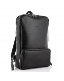 Фотография Чёрный кожаный большой рюкзак на 17 дюймов Newery N1023GA