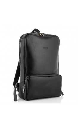 Чёрный кожаный большой рюкзак на 17 дюймов Newery N1023GA