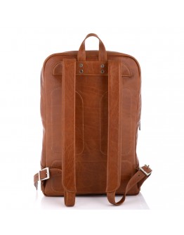 Кожаный вместительный рюкзак светло-коричневого цвета Newery N1023GCR